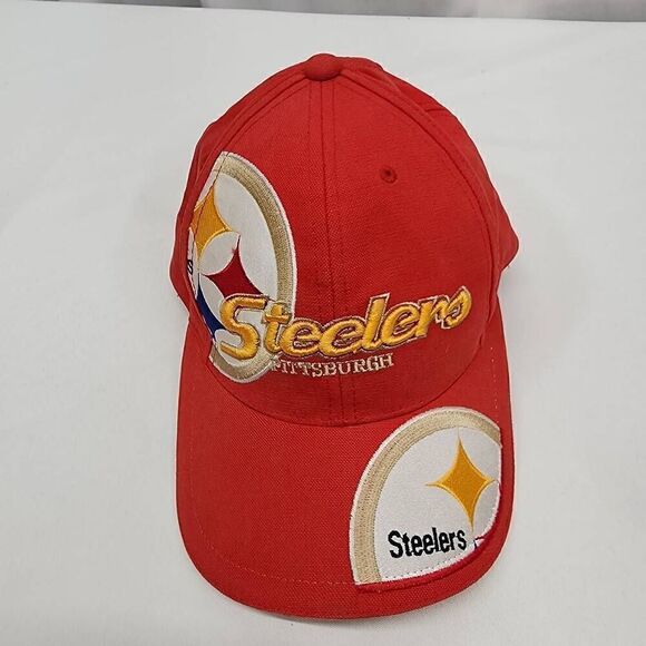 Vintage Steelers Pittsburgh Red Team NFL Cap - Picture 4 of 8